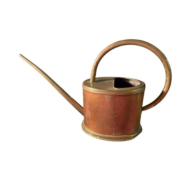 Copper And Brass Watering Can Vintage Made In Holland - Picture 2 of 8